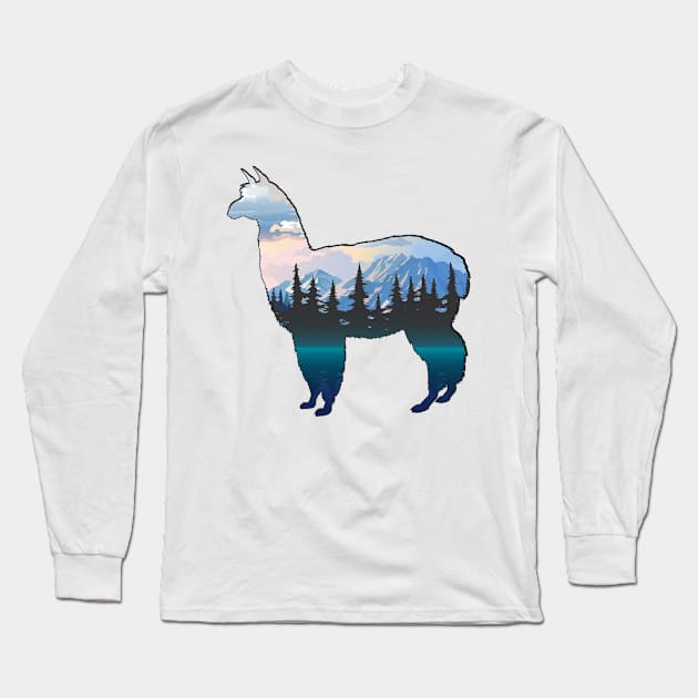 Llama Nature Long Sleeve T-Shirt by AROJA